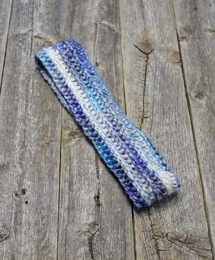 Try this easy winter crochet headband pattern. This is a quick pattern you could use to leftover yarn.