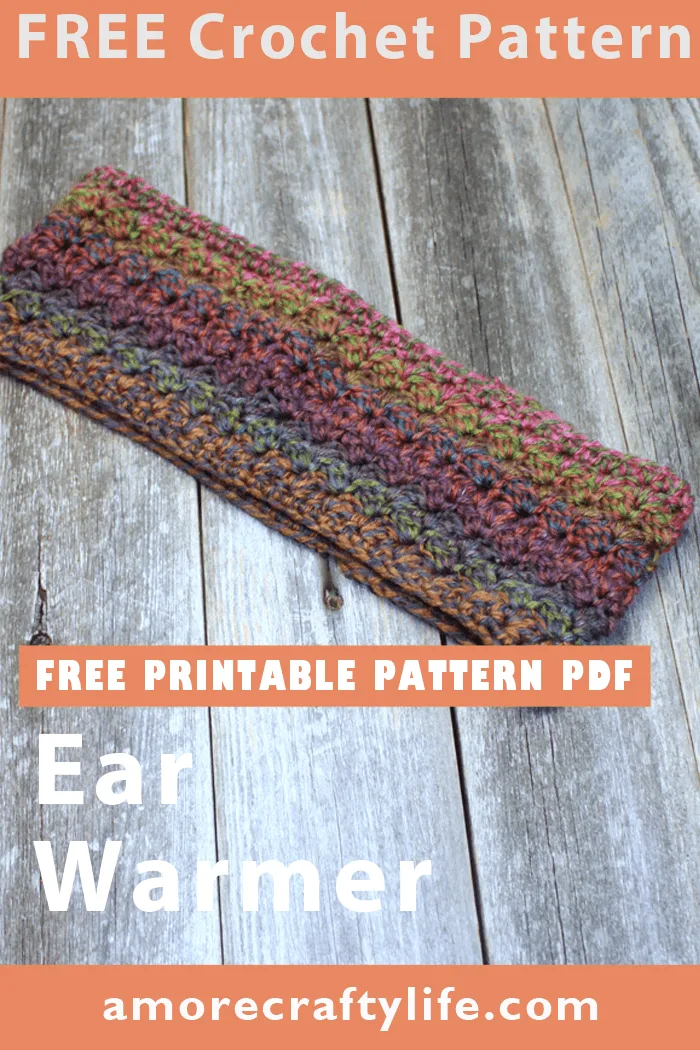 Try this easy ear warmer crochet pattern. This pattern works up quick and is great for beginners. There is a free printable PDF available.