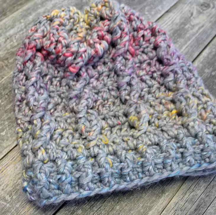 Try this easy cable chunky crochet hat pattern. There is a free printable version.