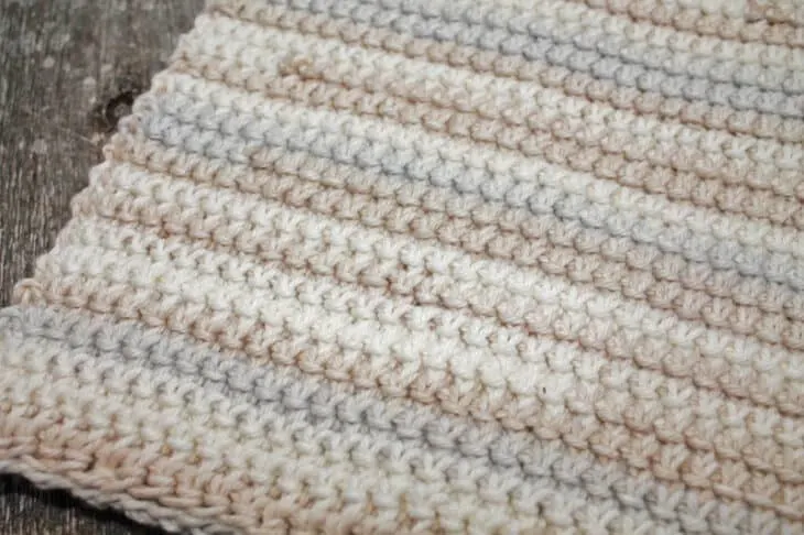 Try the thermal stitch. It makes a thick weave with little space.