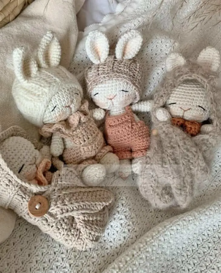Make an adorable stuffed bunny crochet pattern.