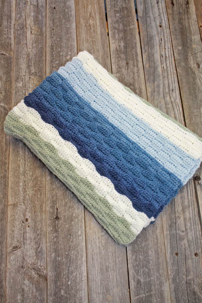 Free Modern Echo Waves Crochet Baby Blanket Pattern A More Crafty Life