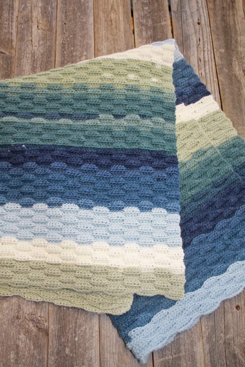 Free Modern Echo Waves Crochet Baby Blanket Pattern A More Crafty Life