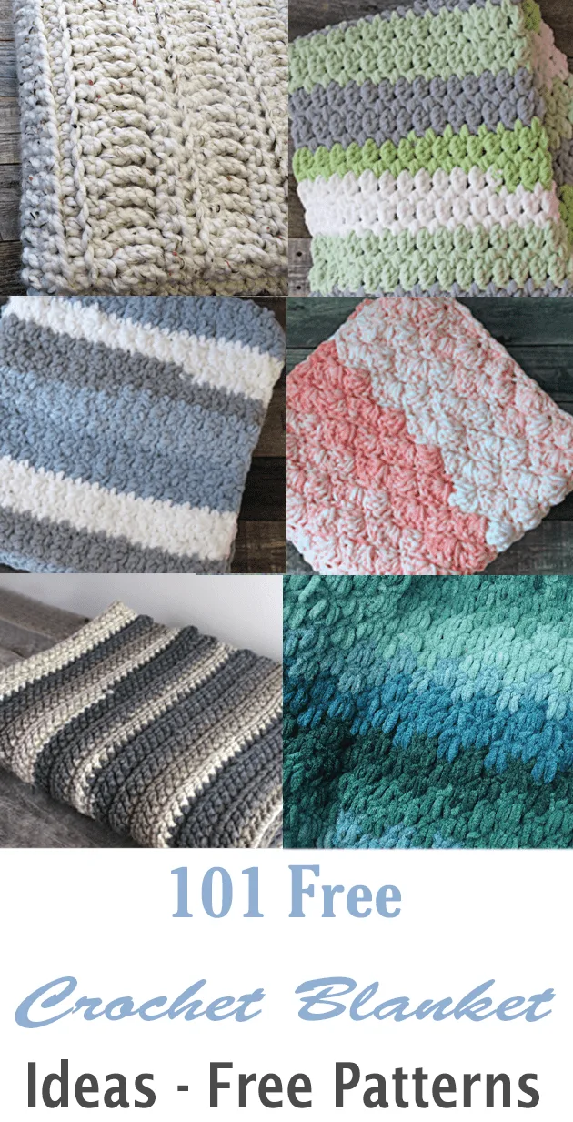 Try some of these crochet blanket ideas. There are lots of free patterns for you to try.