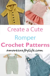 Make your own cute crochet romper with this PDF pattern. This would make a cute baby gift.