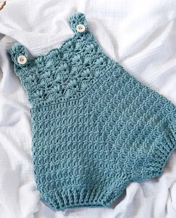 Make your own cute crochet romper with this PDF pattern. This would make a cute baby gift.