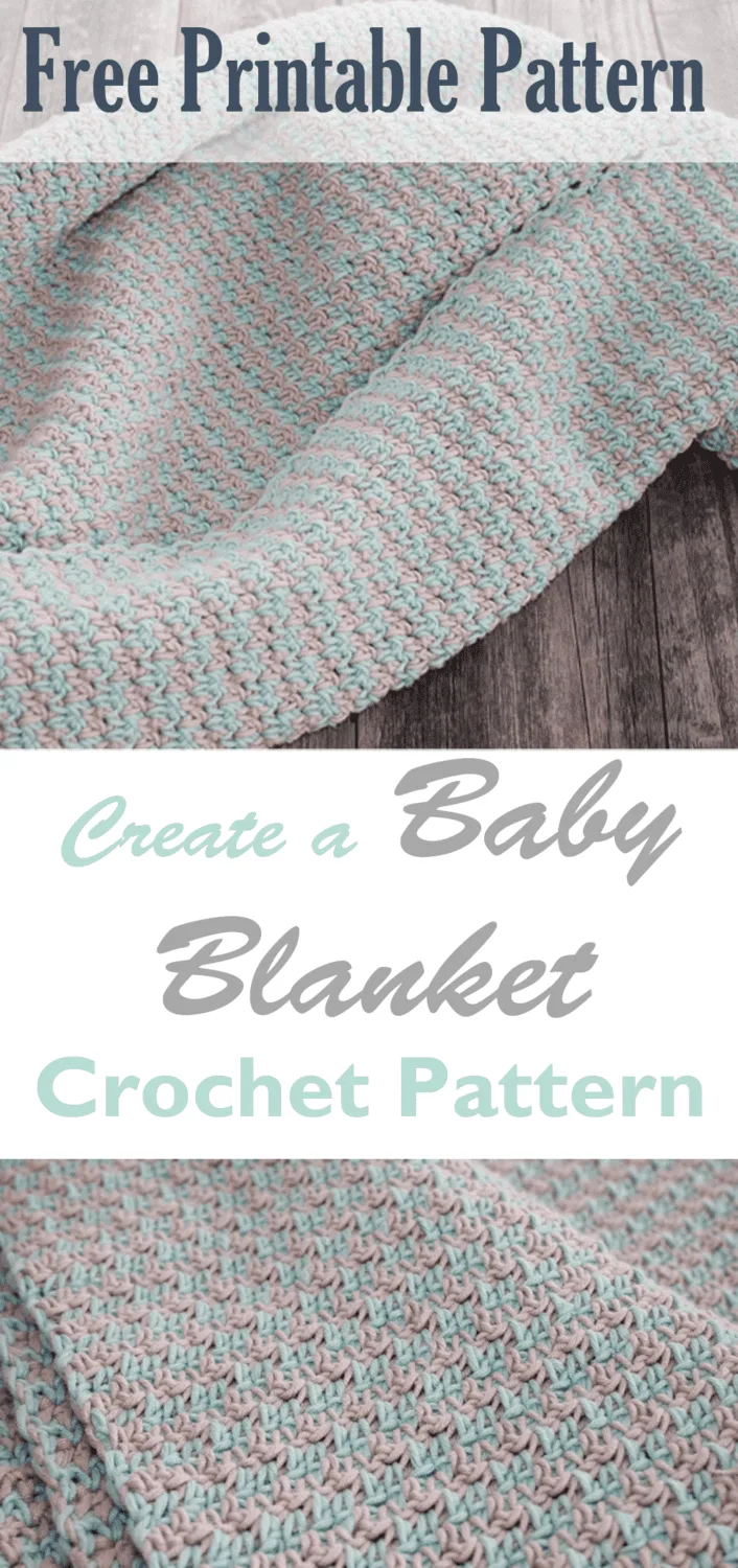 Try this easy baby blanket crochet pattern. This pattern uses to easy stitches to make this modern baby blanket. This soft blanket is make with cotton yarn.