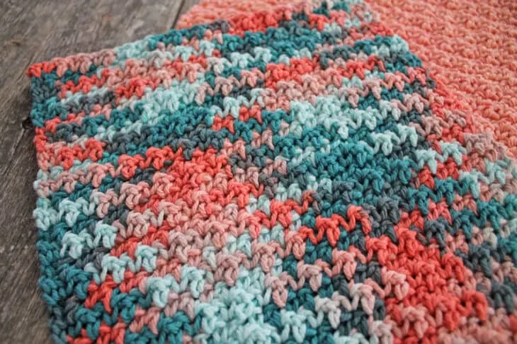 Try the lemon peel stitch with this crochet dishcloth pattern. This easy pattern is great for beginners.