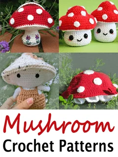Make your own cute mushroom crochet pattern.
