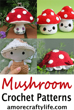 Make your own cute mushroom crochet pattern.