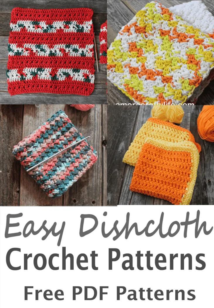 Try some of these easy crochet dishcloth free patterns. There are free PDFs available. These patterns are great for beginners.