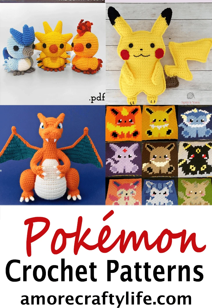 Make your own fun crocheted Pokémon  with these patterns.