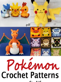 Make your own fun crocheted Pokémon with these patterns.