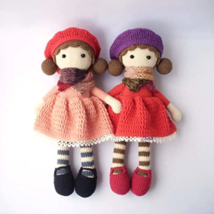 Make a cute doll for a child.