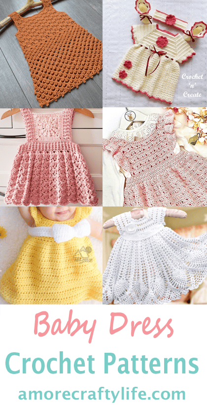 25 Pretty Crochet Baby Dress Patterns - Newborn - A More Crafty Life