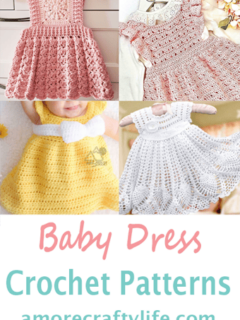 Make a cute baby crochet dress pattern.