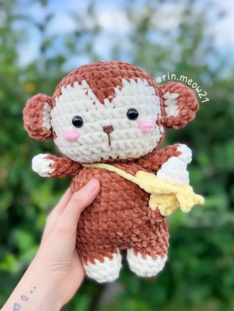 Make your own crocheted monkey with this pattern.
