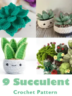 Make cute crocheted succulents.