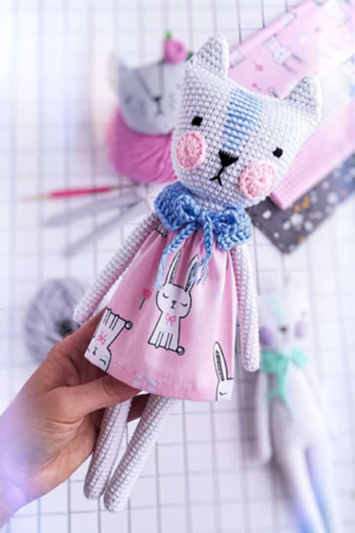 crochet cat pattern- kitty crochet pattern pdf - amigurumi amorecraftylife.com #crochet #crochetpattern