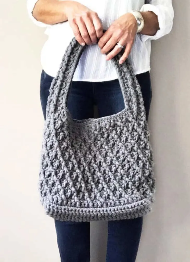 Make your own crocheted  bag in your favorite color.