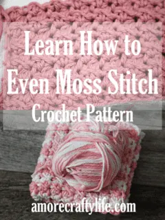 Even moss stitch crochet pattern