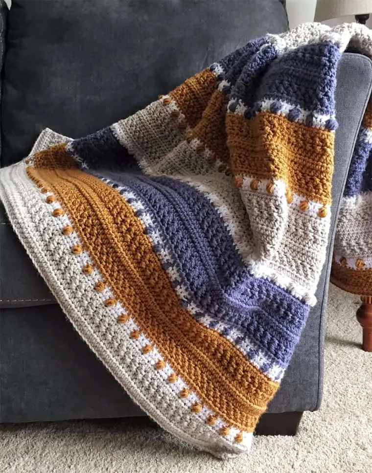 Textured afghan blanket crochet pattern