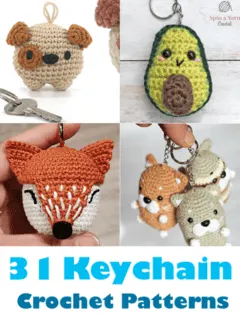 Make a cute keychain crochet pattern. These are quick and easy cute patterns.