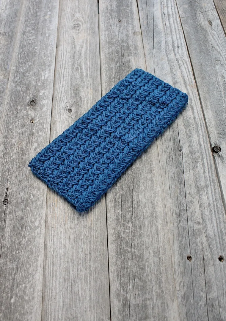 Make a soft spa crochet washcloth with this easy pattern using bamboo and cotton yarn.