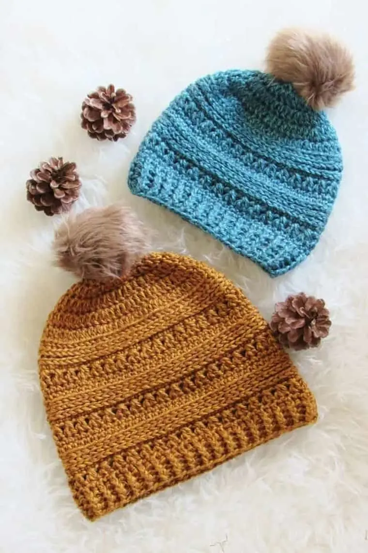 Autumn harvest crochet hat pattern 