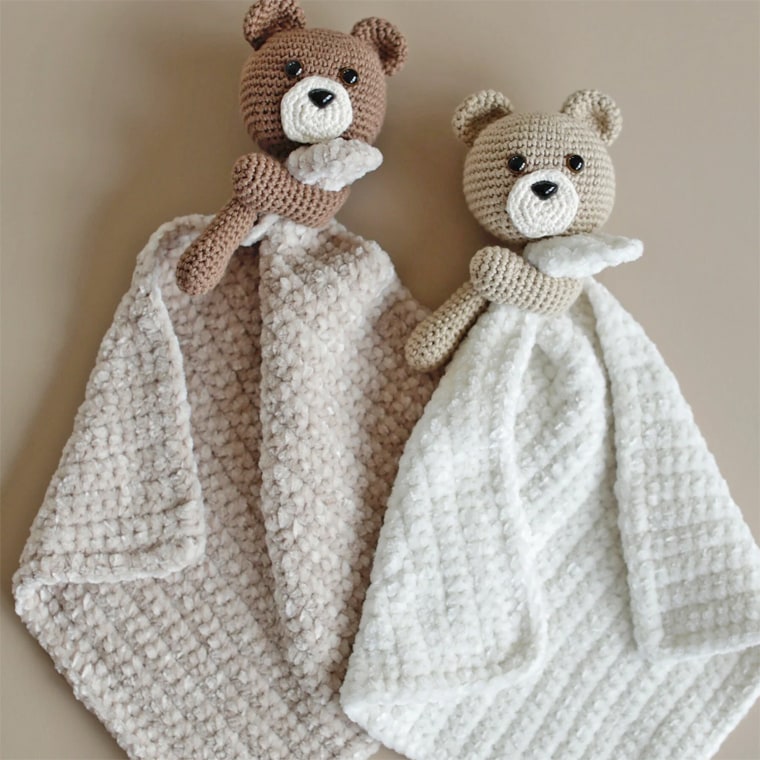 teddy bear crocheted blankie