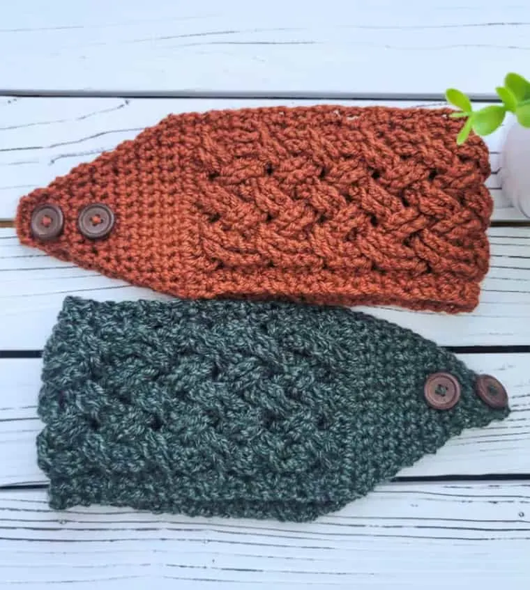 winter headband earwarmer crochet pattern