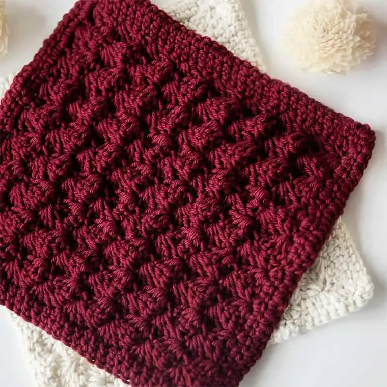 textured crochet potholder 