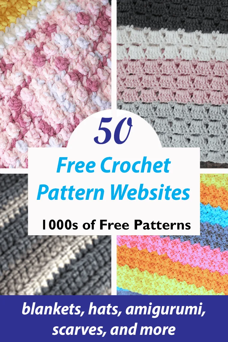 50 free crochet pattern websites