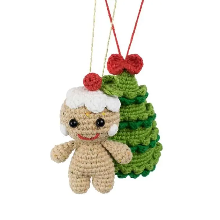 crocheted gingerbread man ornament