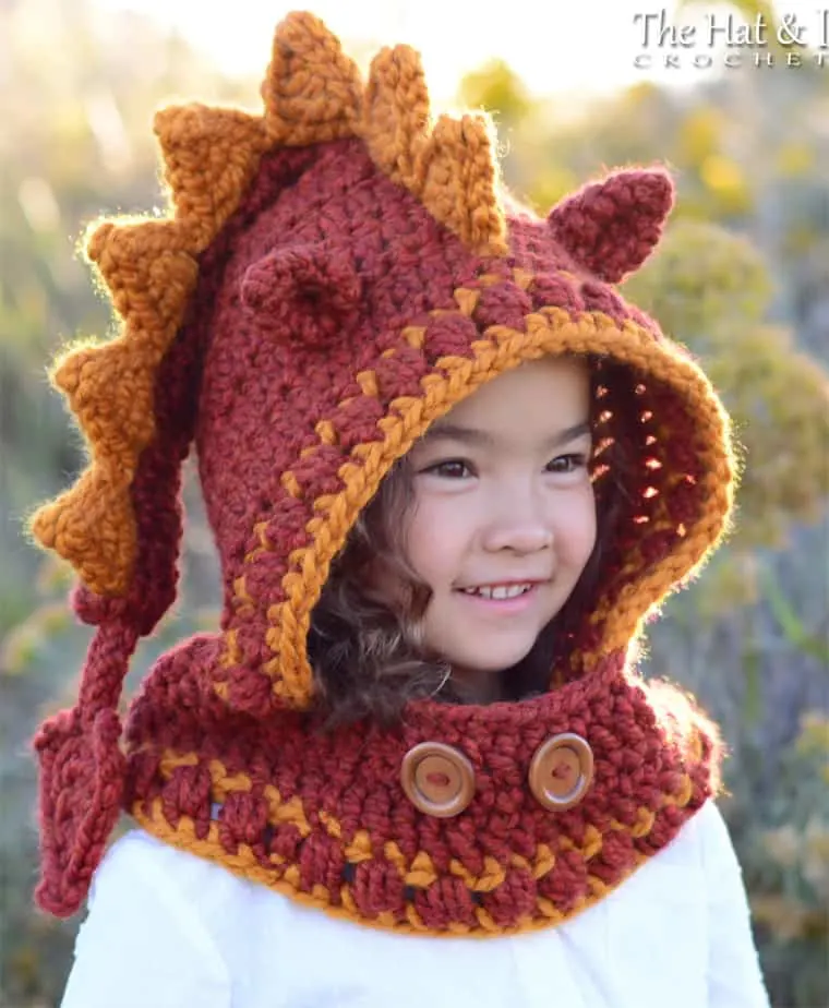 hooded dragon cowl crochet pattern
