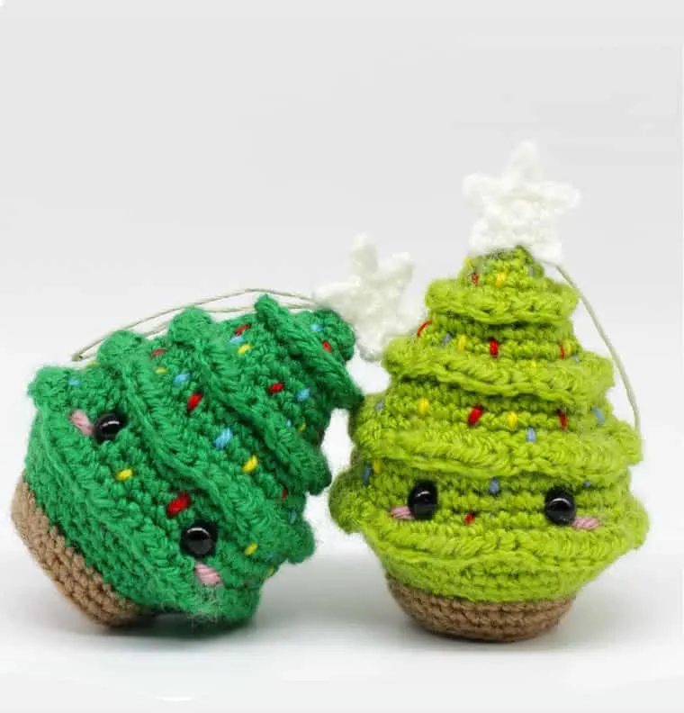 christmas tree crochet ornaments