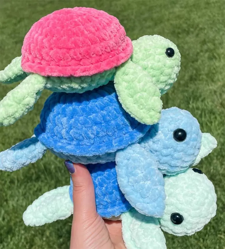 no sew crochet sea turtle patern