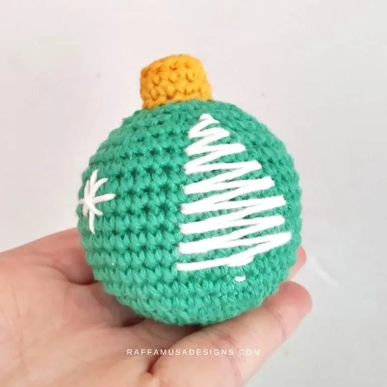 crocheted Christmas tree bauble 