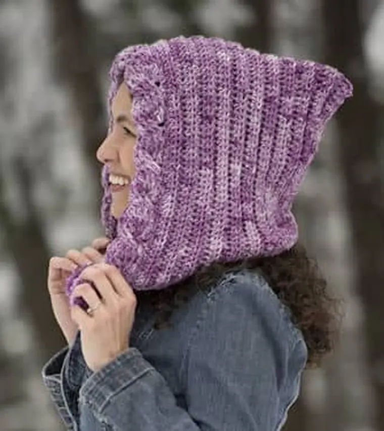 Snow drifts pixie hood crochet pattern