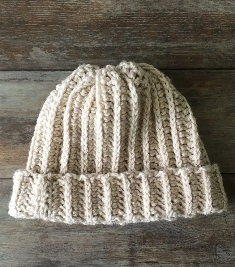 ribbed crochet hat pattern