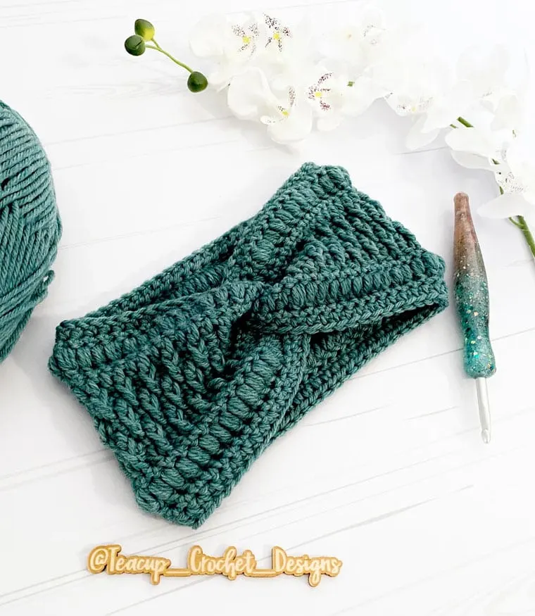 twist winter headband crochet pattern 