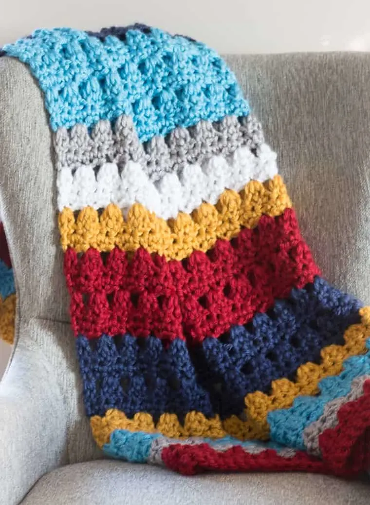Super chunky crochet throw blanket
