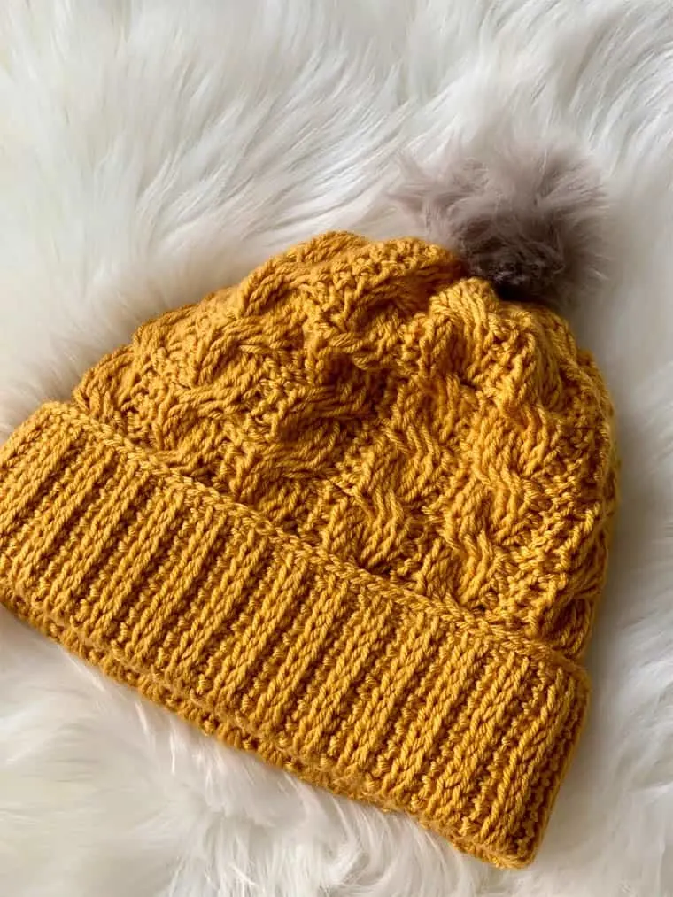 winding cable beanie crochet pattern 