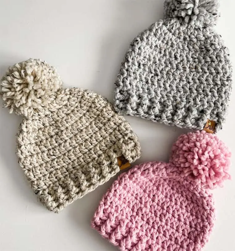 bulky yarn beginner hat pattern 