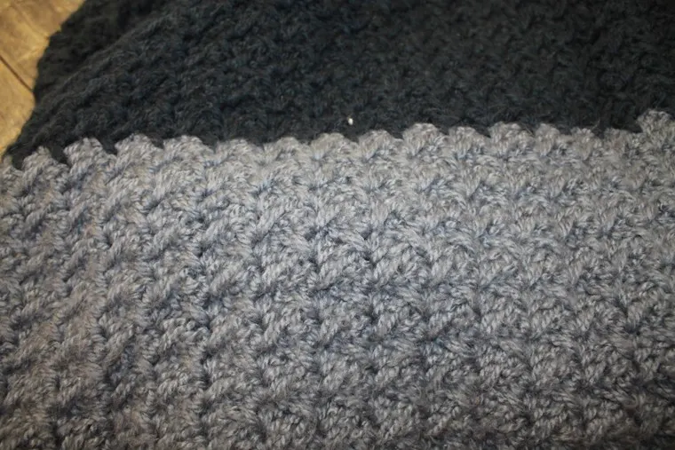 crocheted bulky throw blanket