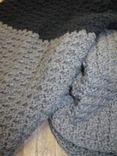 crocheted bulky throw blanket