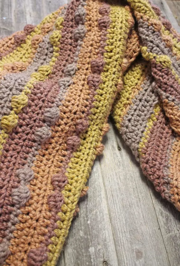 fall stripe crochet a chunky blanket pattern