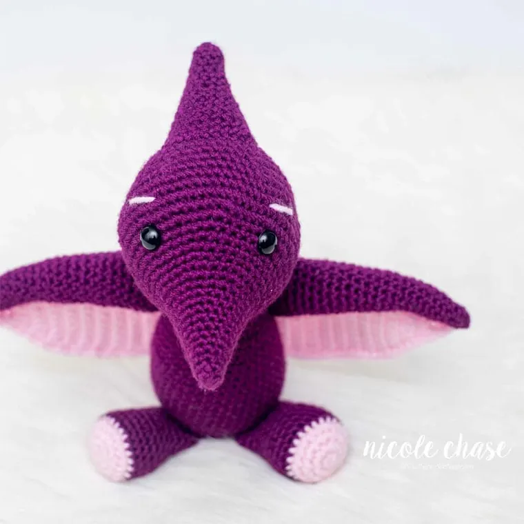 crocheted dinosaur