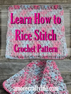 crochet rice stitch pattern