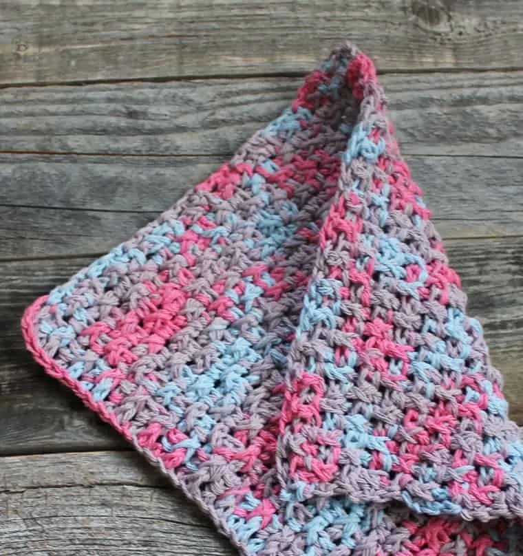 easy rice stitch crochet washcloth pattern 